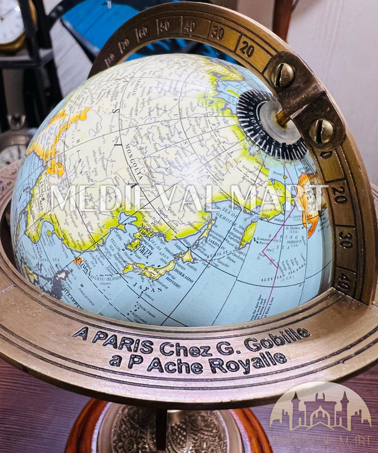 MEDIEVALMART AU "Achilles" Gold Finish Trojan Warrior Helmet W/H Free Stand | Troy Props