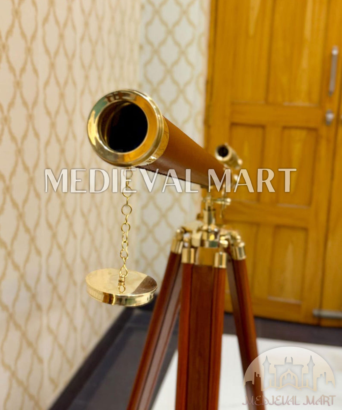 MEDIEVALMART AU Medieval Templar Devil Zelda Cross Inspired Wooden Shield Bliue & Gold Finish | Gift for Christmas Day