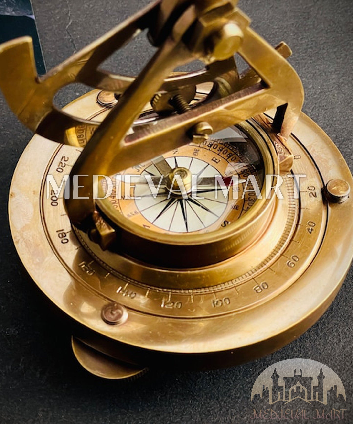 MEDIEVALMART AU "Achilles" Gold Finish Trojan Warrior Helmet W/H Free Stand | Troy Props