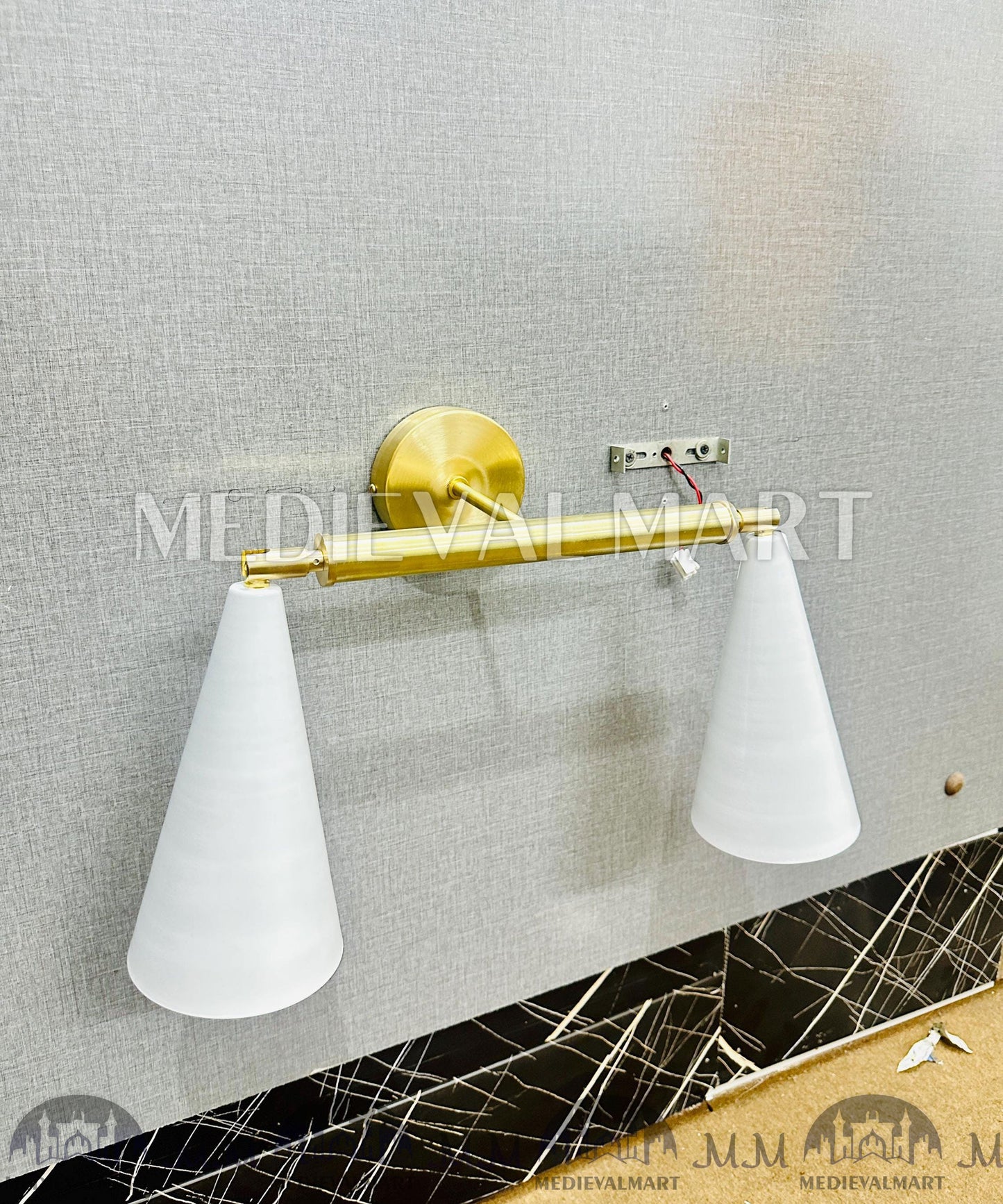 MEDIEVALMART AU European Greaves Knight English Legs Armor "Buff Polish"