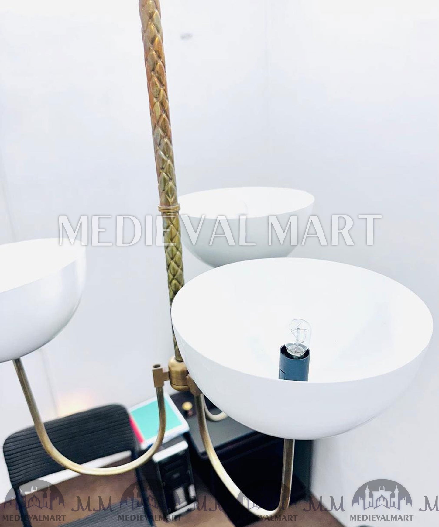 MEDIEVALMART AU European Greaves Knight English Legs Armor "Buff Polish"