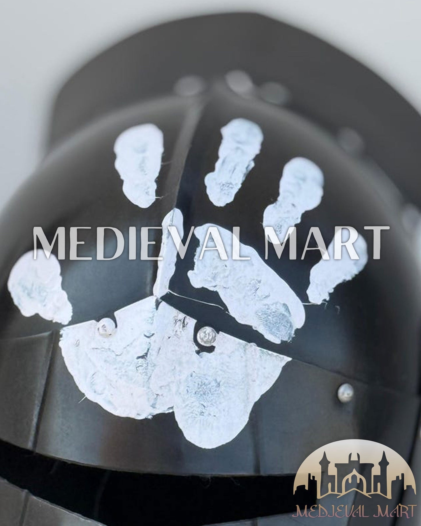 MEDIEVALMART AU Great Fantasy Helmet With Metal Horns or Free Stand | LARP Props