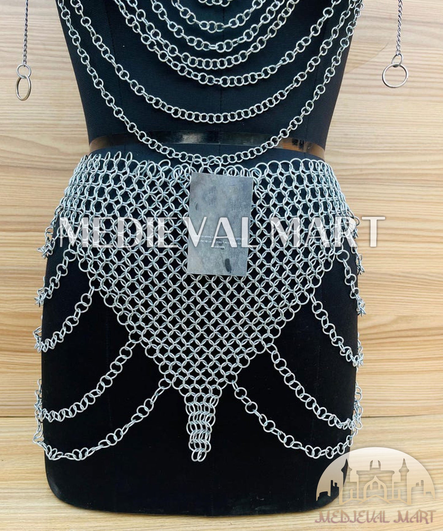 MEDIEVALMART AU Iconic Viking's Jarl Borg Iron Spikes  Battleworn Viking Wooden Shield | Gifts For Dad