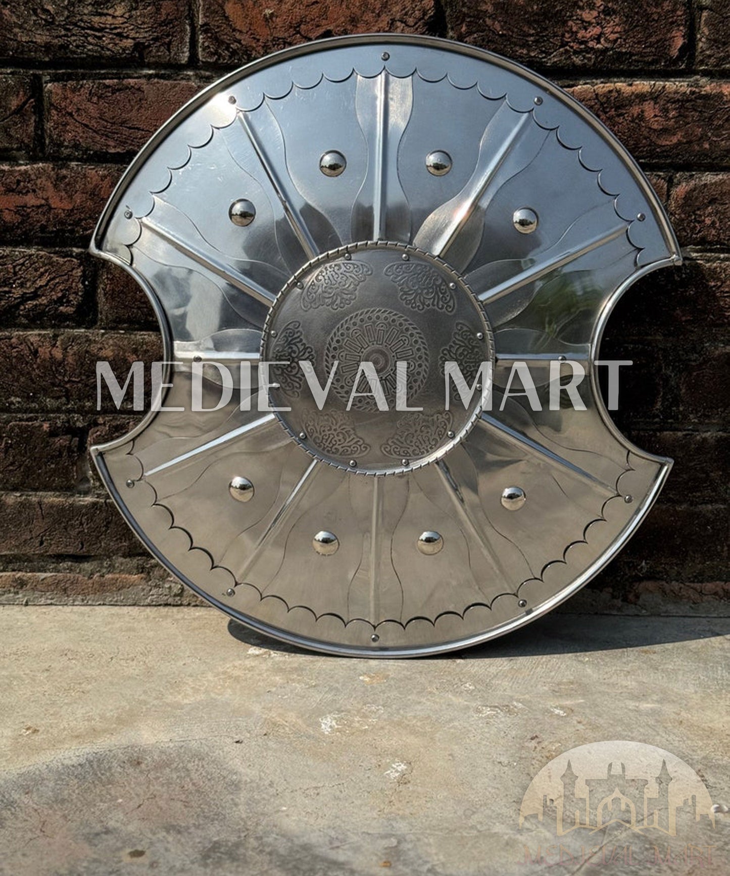 MEDIEVALMART AU Great Fantasy Helmet With Metal Horns or Free Stand | LARP Props