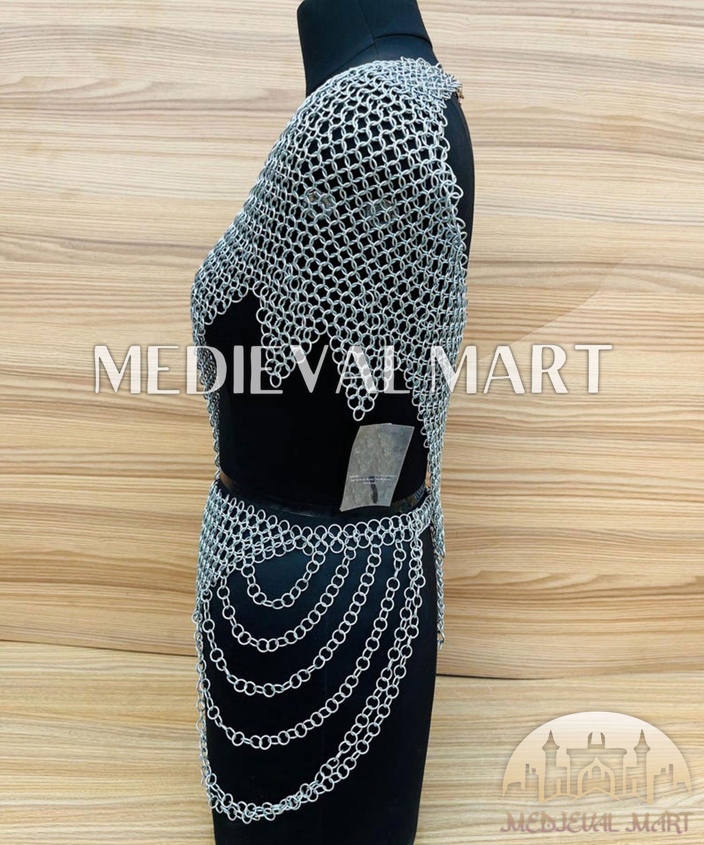 MEDIEVALMART AU Iconic Viking's Jarl Borg Iron Spikes  Battleworn Viking Wooden Shield | Gifts For Dad