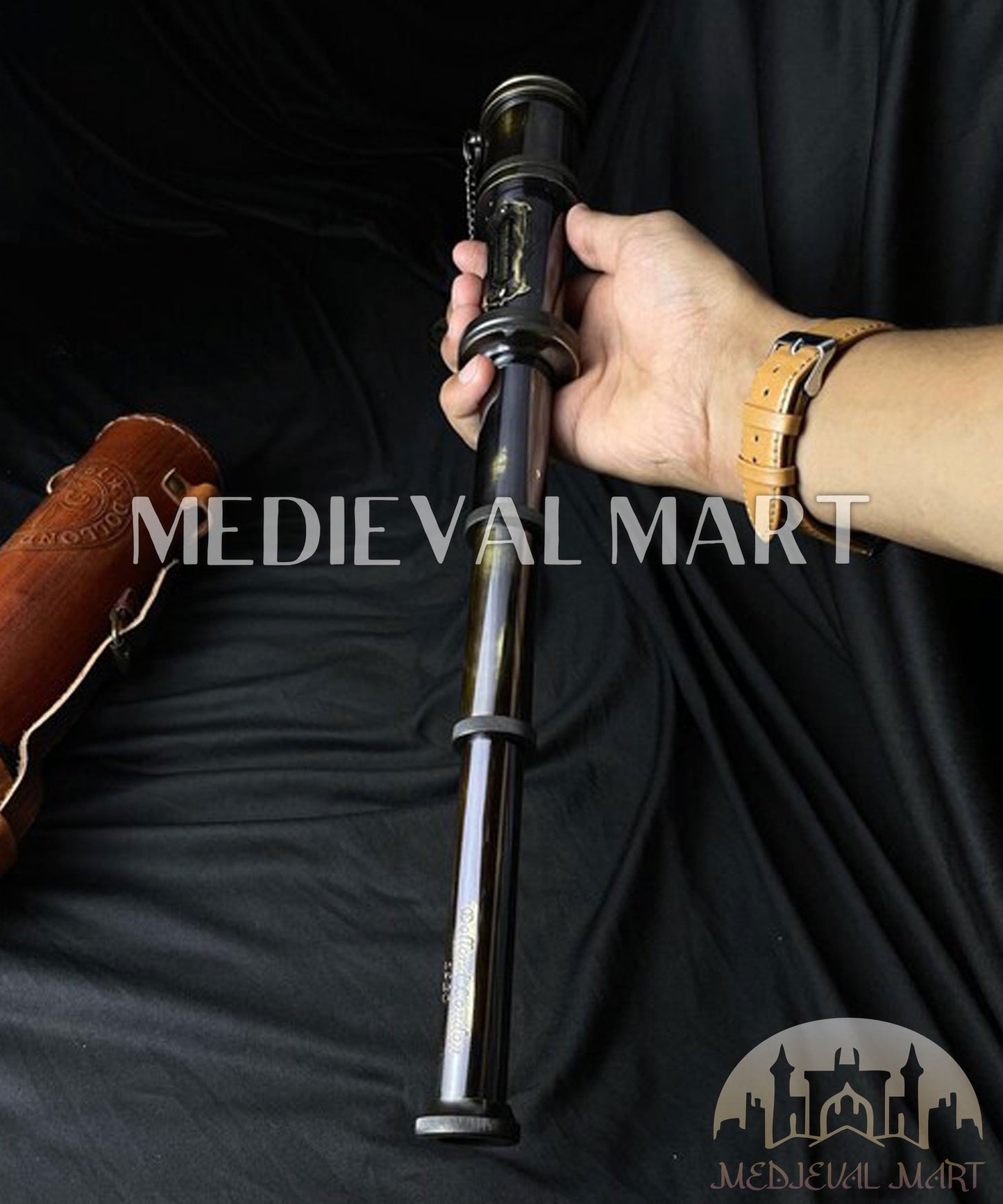 MEDIEVALMART AU "Achilles" Gold Finish Trojan Warrior Helmet W/H Free Stand | Troy Props