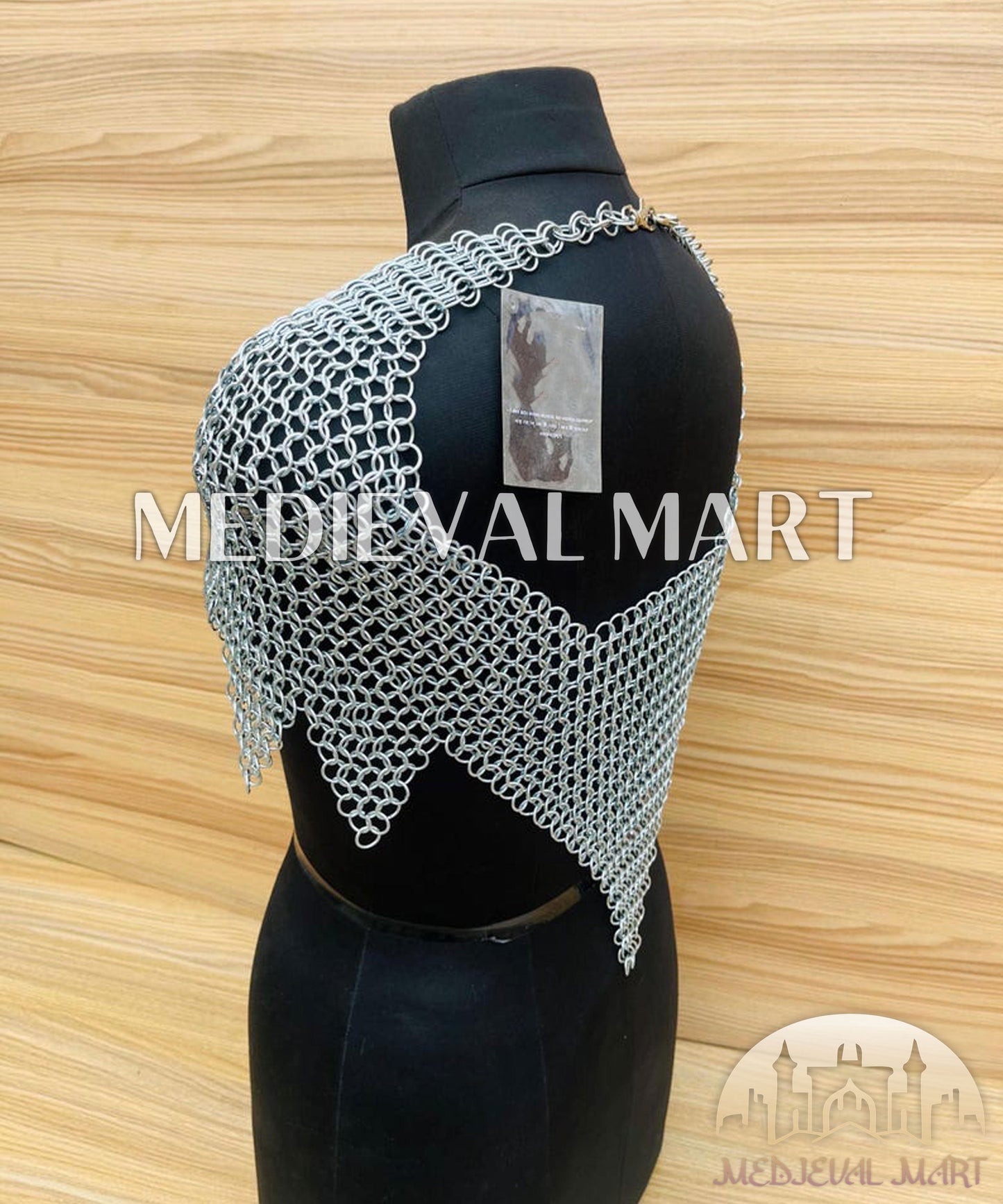 MEDIEVALMART AU Iconic Viking's Jarl Borg Iron Spikes  Battleworn Viking Wooden Shield | Gifts For Dad