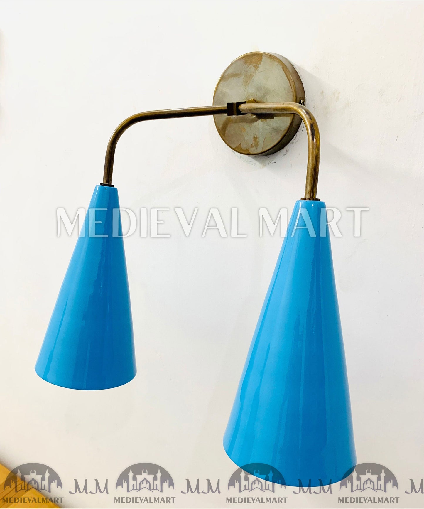 MEDIEVALMART AU European Greaves Knight English Legs Armor "Buff Polish"