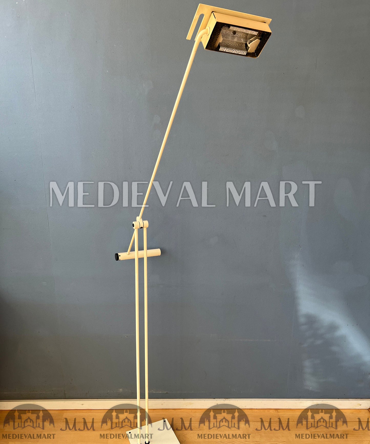 MEDIEVALMART AU Vintage Mid Century Silver Dijkstra Space Age Floor Lamp