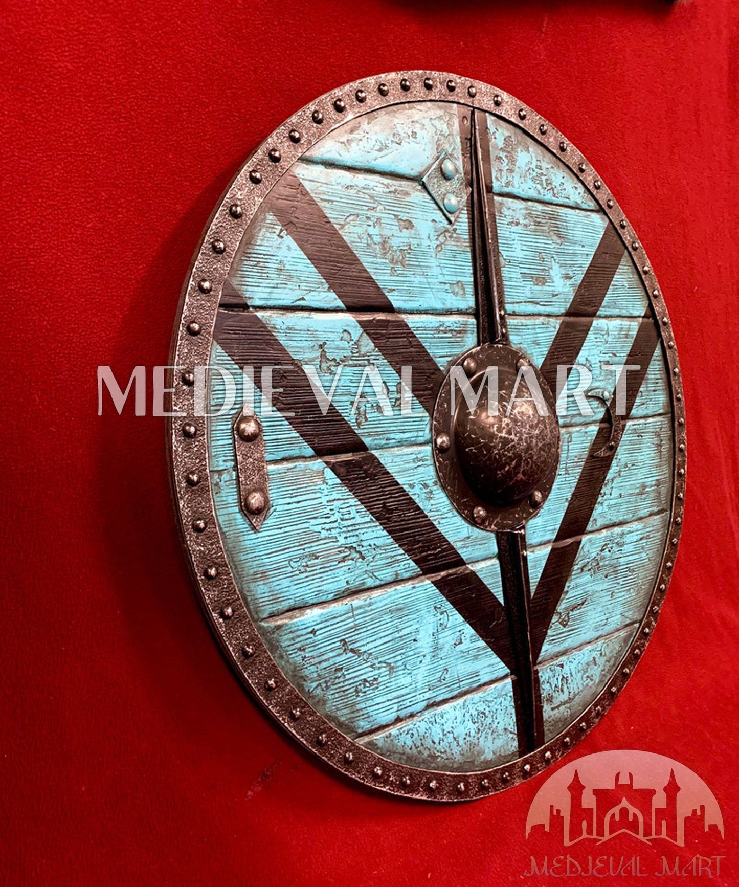 MEDIEVALMART AU First Avengers Steve Rogers Damaged Shield | Gift for Cosplayer