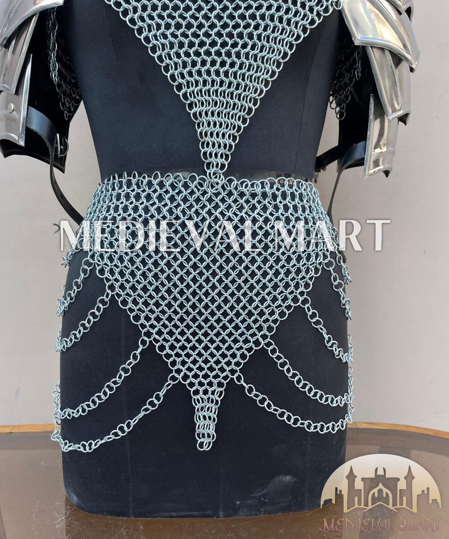 MEDIEVALMART AU Iconic Viking's Jarl Borg Iron Spikes  Battleworn Viking Wooden Shield | Gifts For Dad