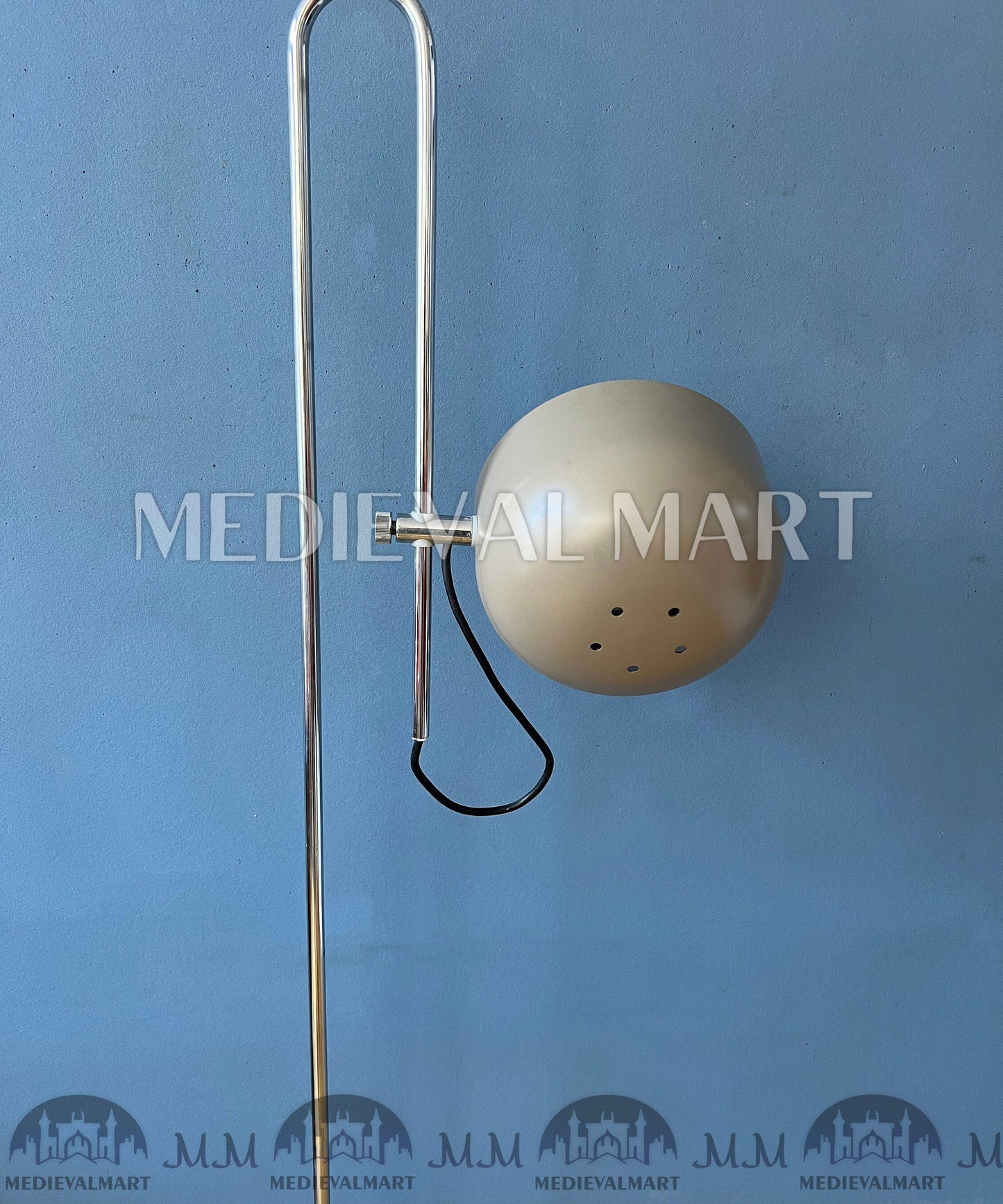 MEDIEVALMART AU Vintage Mid Century Silver Dijkstra Space Age Floor Lamp