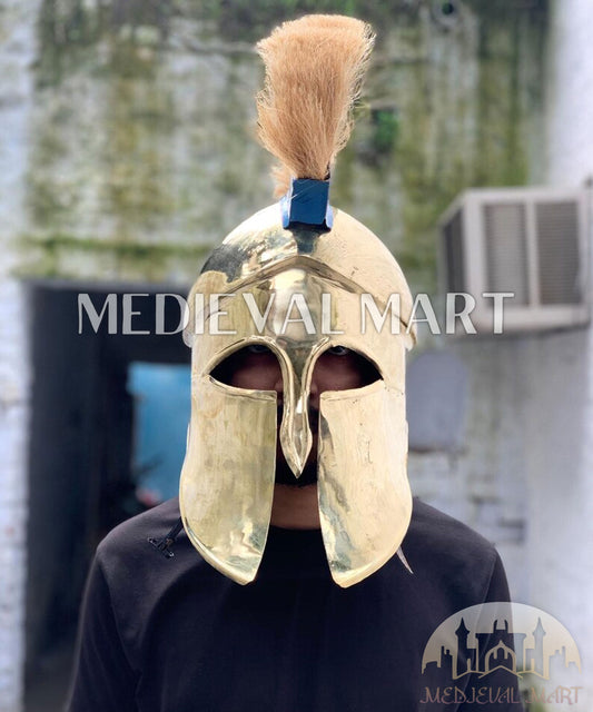 MEDIEVALMART AU Great Fantasy Helmet With Metal Horns or Free Stand | LARP Props