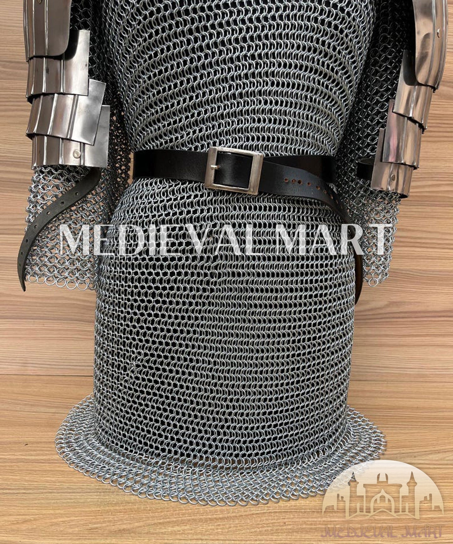 MEDIEVALMART AU Iconic Viking's Jarl Borg Iron Spikes  Battleworn Viking Wooden Shield | Gifts For Dad