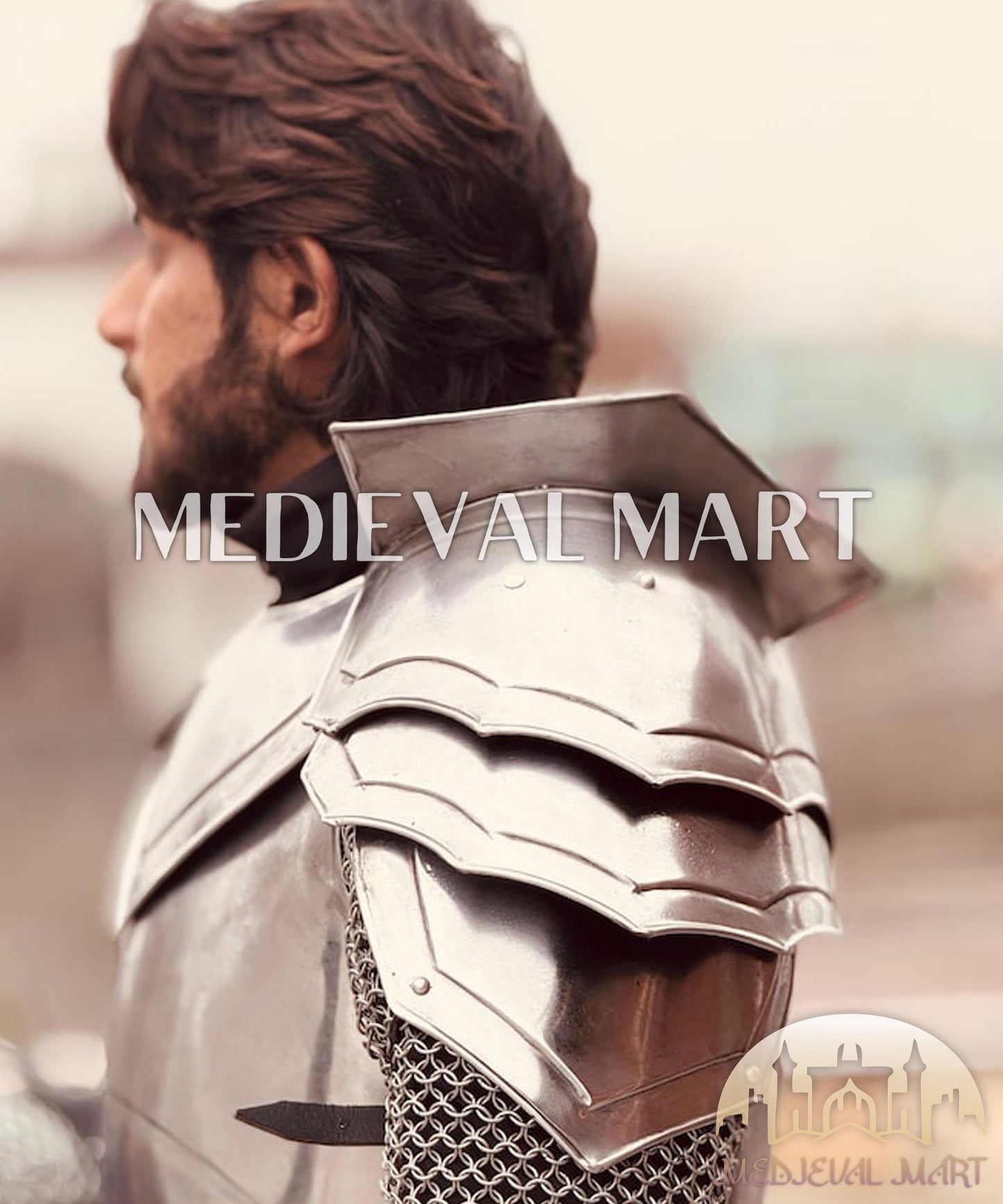 MEDIEVALMART AU Hand Forged Medieval Twisted Troll Cross Iron Pendent With Leather Cord