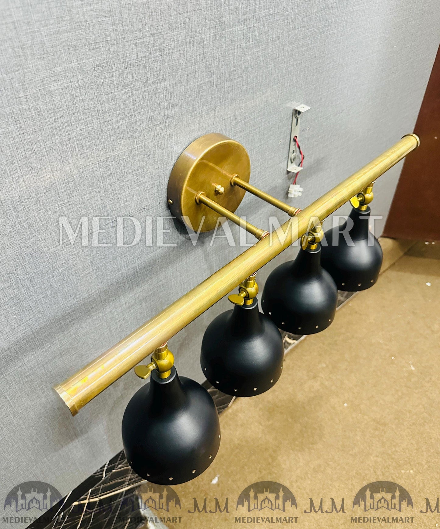 MEDIEVALMART AU European Greaves Knight English Legs Armor "Buff Polish"