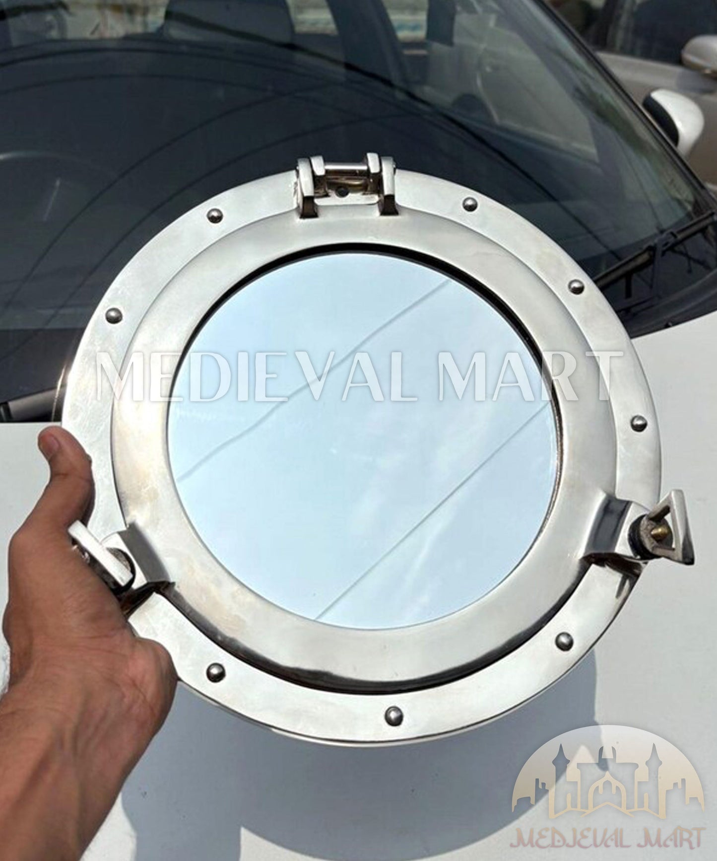 MEDIEVALMART AU Hand Forged Medieval Twisted Troll Cross Iron Pendent With Leather Cord