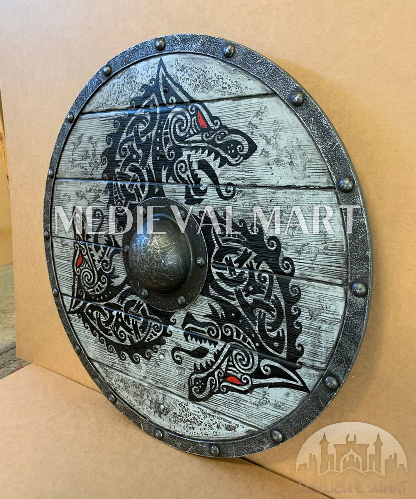 MEDIEVALMART AU First Avengers Steve Rogers Damaged Shield | Gift for Cosplayer