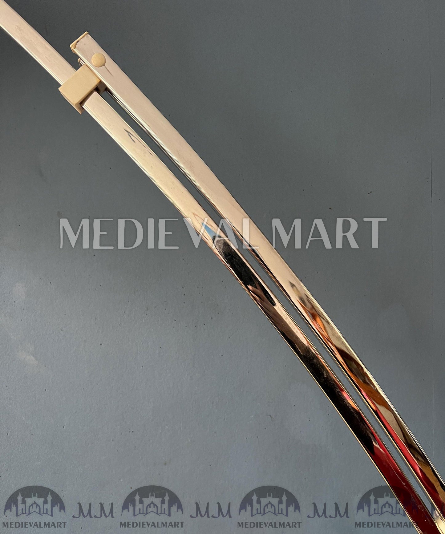 MEDIEVALMART AU European Greaves Knight English Legs Armor "Buff Polish"