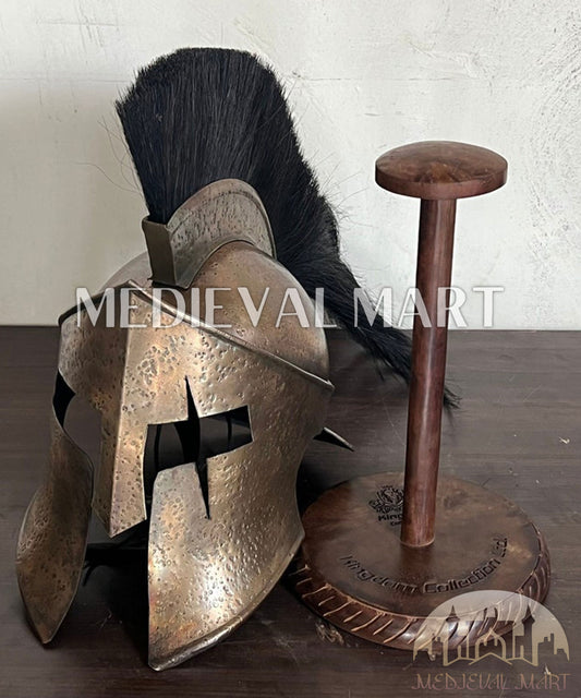 MEDIEVALMART AU Great Fantasy Helmet With Metal Horns or Free Stand | LARP Props