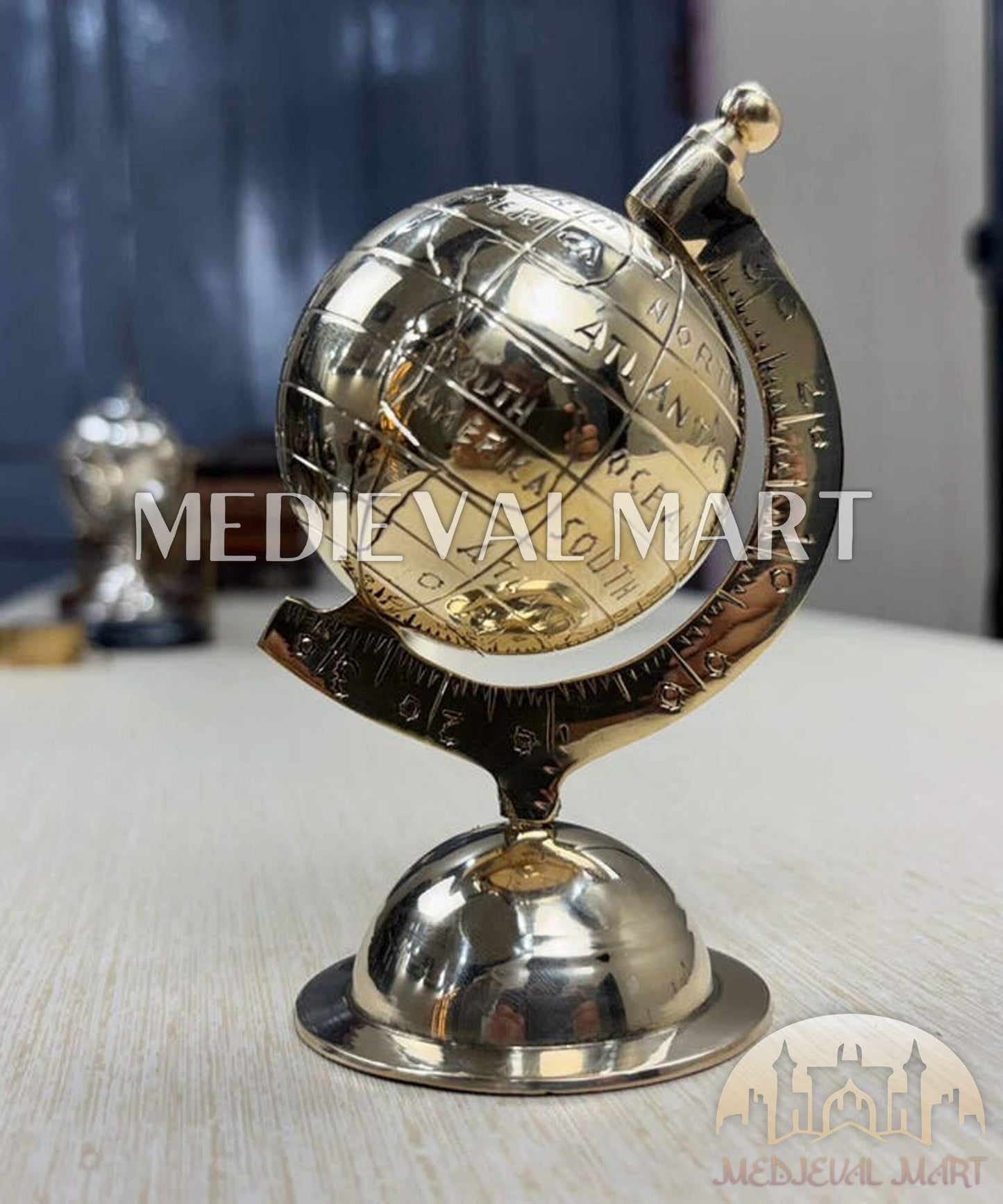 MEDIEVALMART AU "Achilles" Gold Finish Trojan Warrior Helmet W/H Free Stand | Troy Props