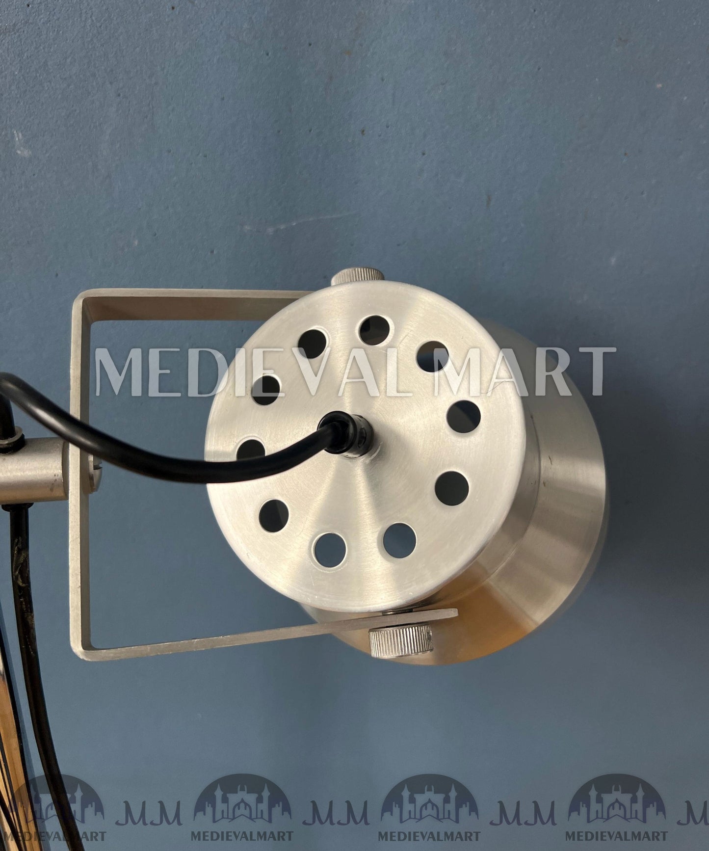 MEDIEVALMART AU Vintage Mid Century Silver Dijkstra Space Age Floor Lamp