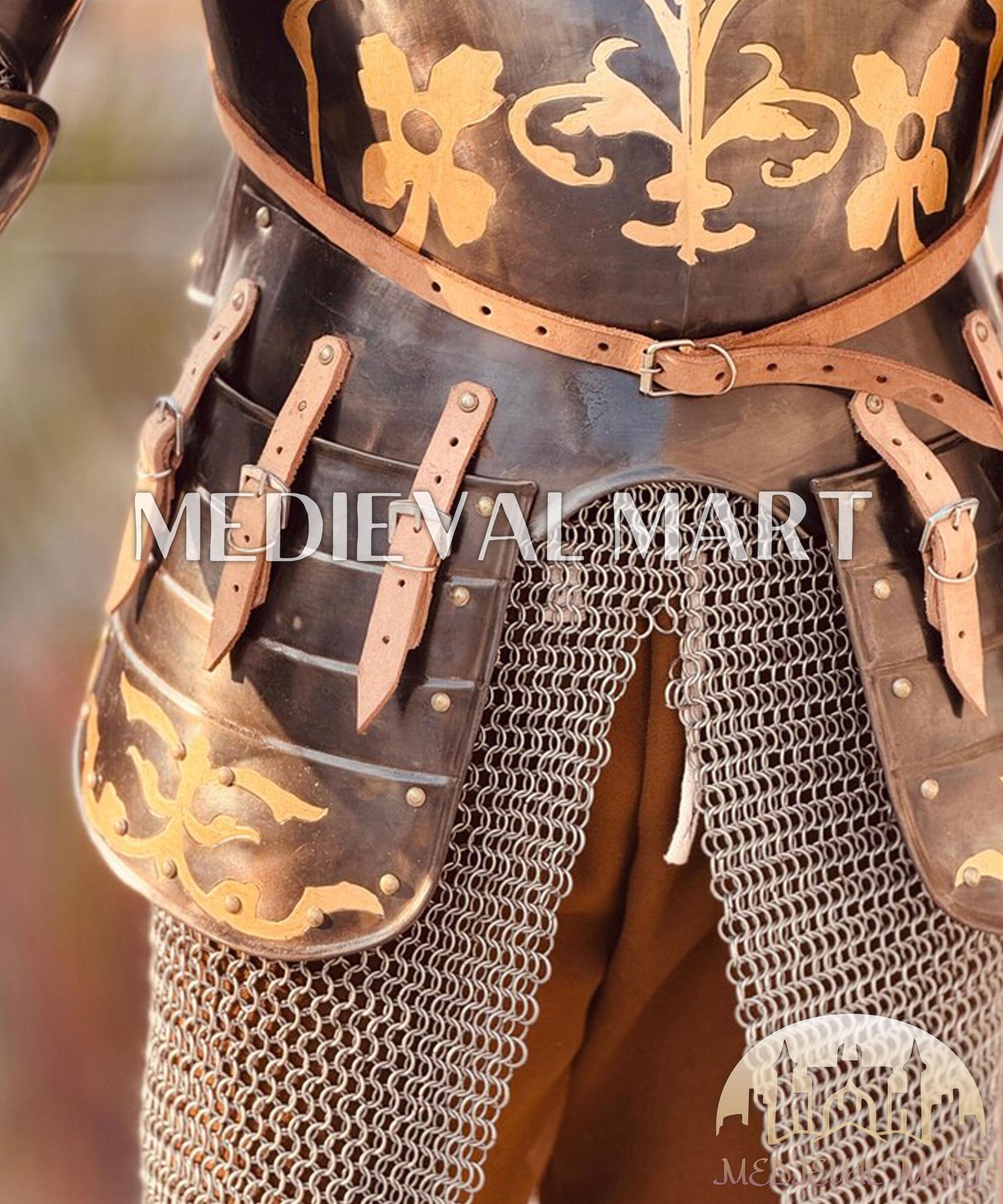 MEDIEVALMART AU Hand Forged Medieval Twisted Troll Cross Iron Pendent With Leather Cord