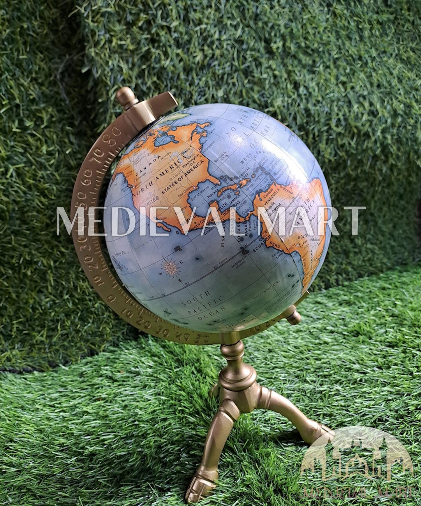 MEDIEVALMART AU "Achilles" Gold Finish Trojan Warrior Helmet W/H Free Stand | Troy Props