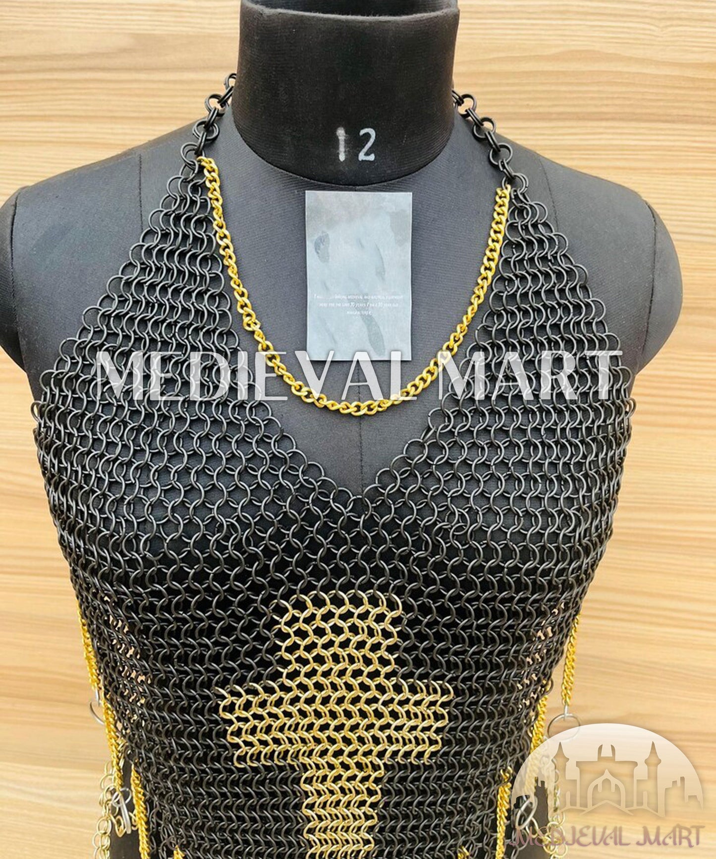 MEDIEVALMART AU Iconic Viking's Jarl Borg Iron Spikes  Battleworn Viking Wooden Shield | Gifts For Dad