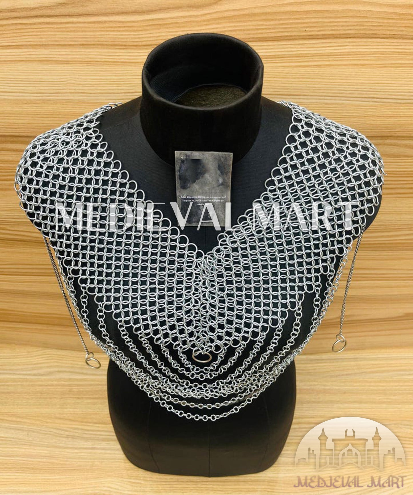 MEDIEVALMART AU Iconic Viking's Jarl Borg Iron Spikes  Battleworn Viking Wooden Shield | Gifts For Dad