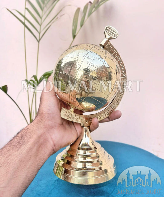 MEDIEVALMART AU "Achilles" Gold Finish Trojan Warrior Helmet W/H Free Stand | Troy Props