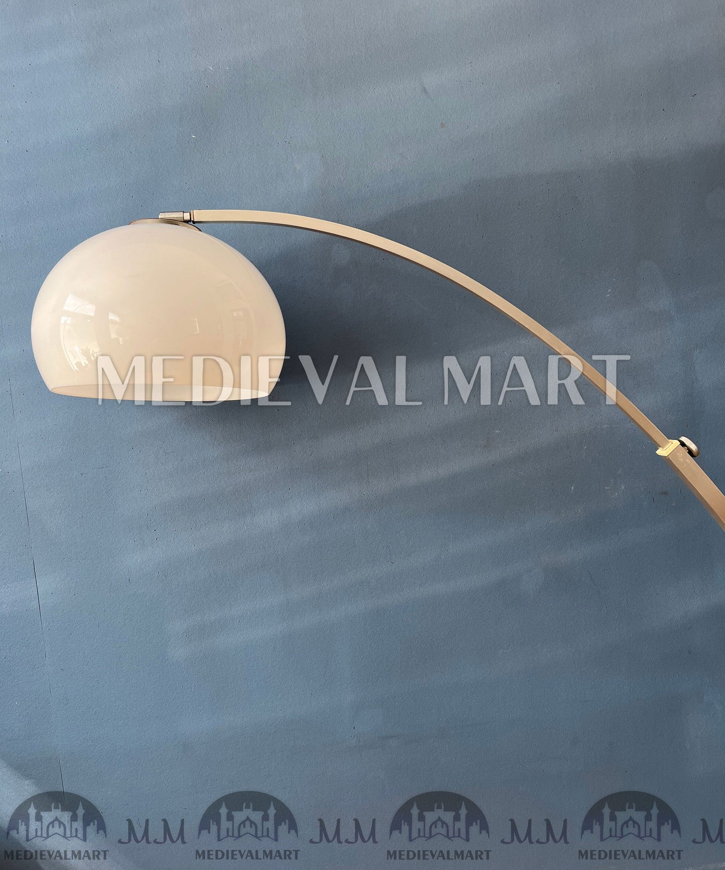 MEDIEVALMART AU Vintage Mid Century Silver Dijkstra Space Age Floor Lamp