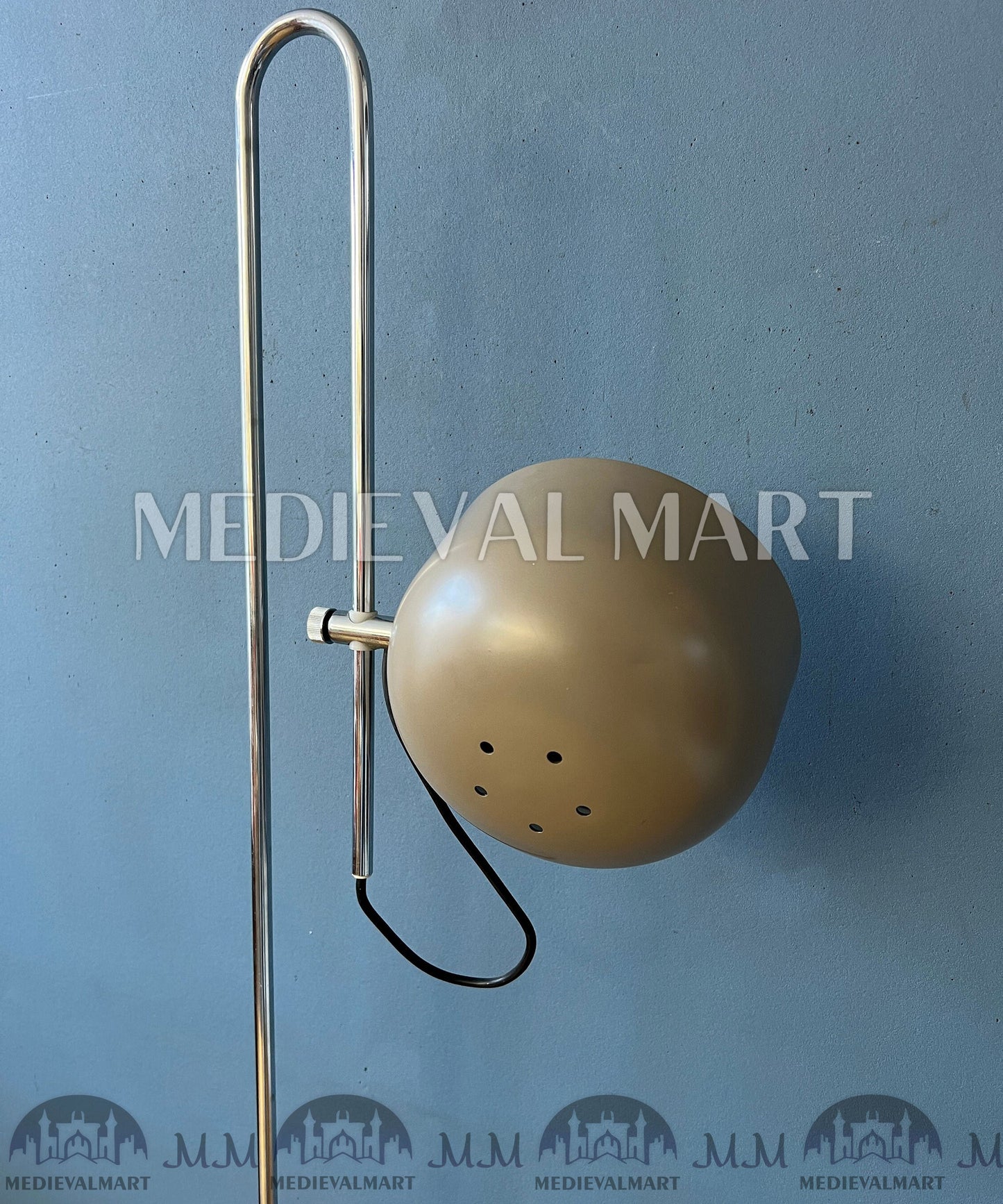 MEDIEVALMART AU Vintage Mid Century Silver Dijkstra Space Age Floor Lamp