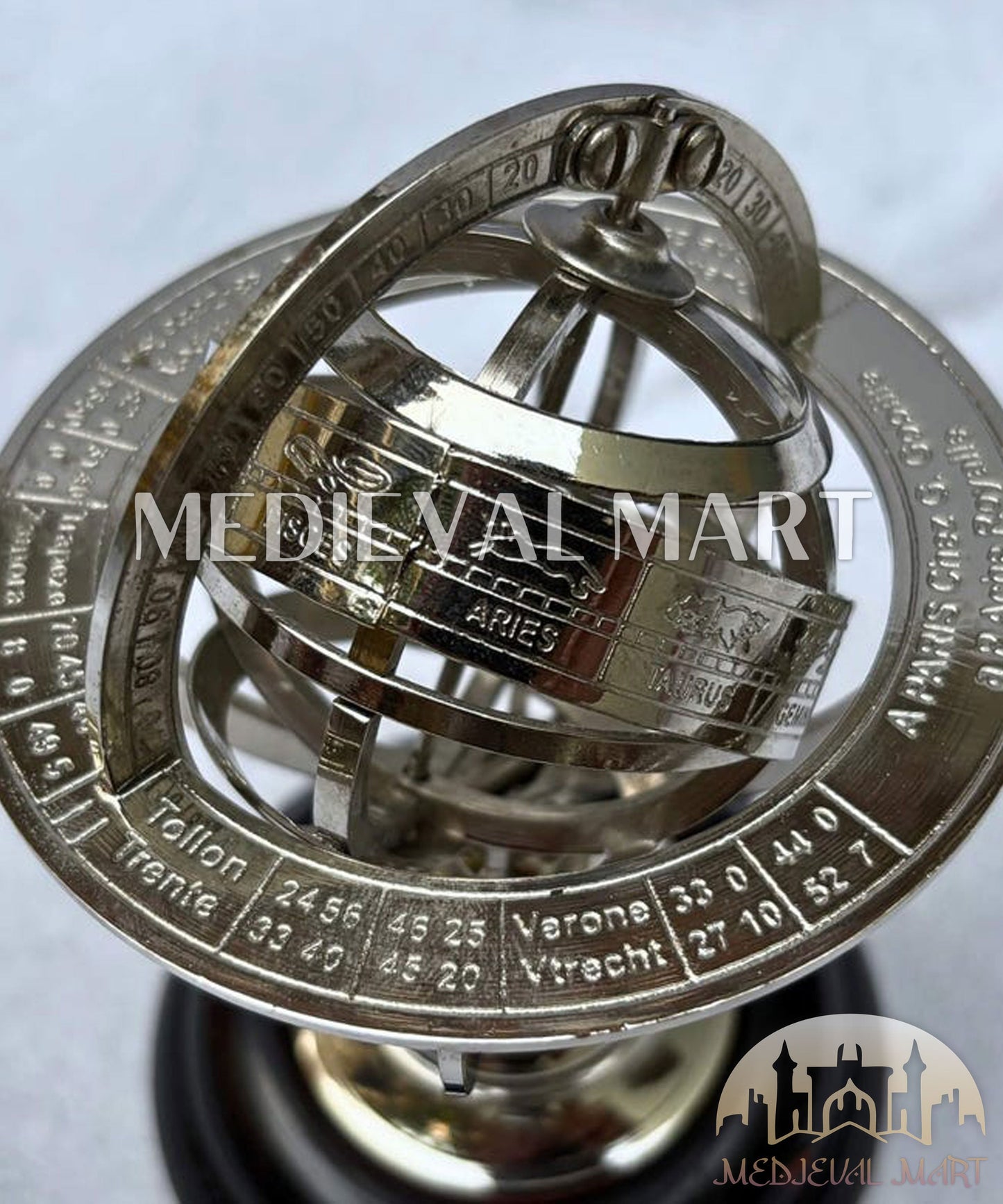 MEDIEVALMART AU "Achilles" Gold Finish Trojan Warrior Helmet W/H Free Stand | Troy Props