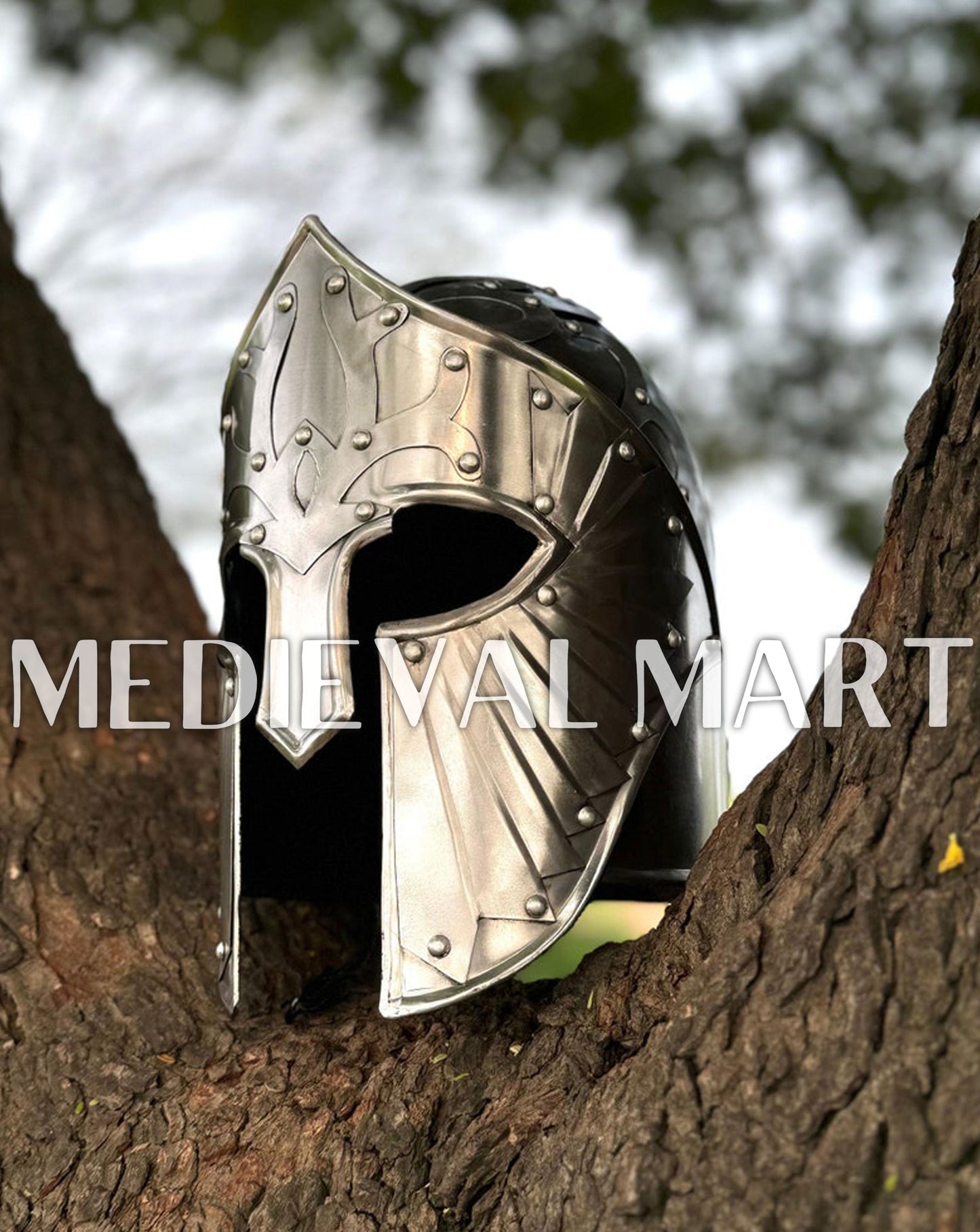MEDIEVALMART AU "Achilles" Gold Finish Trojan Warrior Helmet W/H Free Stand | Troy Props