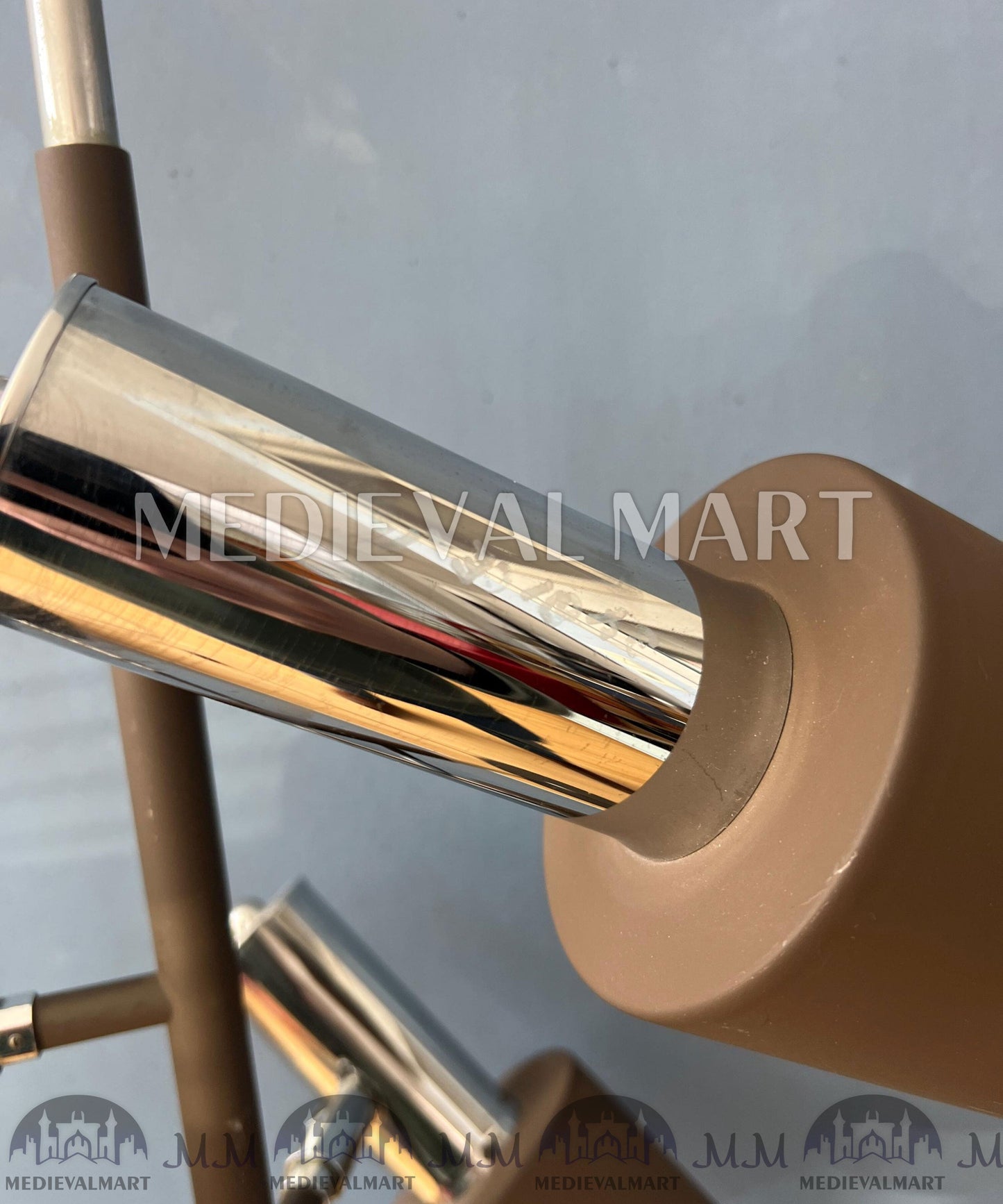 MEDIEVALMART AU Vintage Mid Century Silver Dijkstra Space Age Floor Lamp