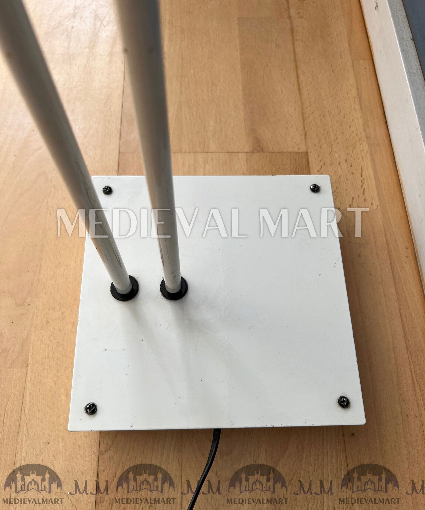 MEDIEVALMART AU Vintage Mid Century Silver Dijkstra Space Age Floor Lamp