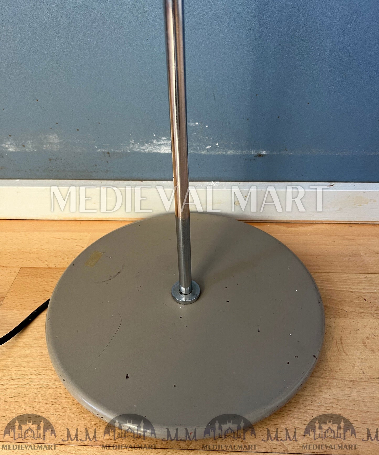 MEDIEVALMART AU Vintage Mid Century Silver Dijkstra Space Age Floor Lamp