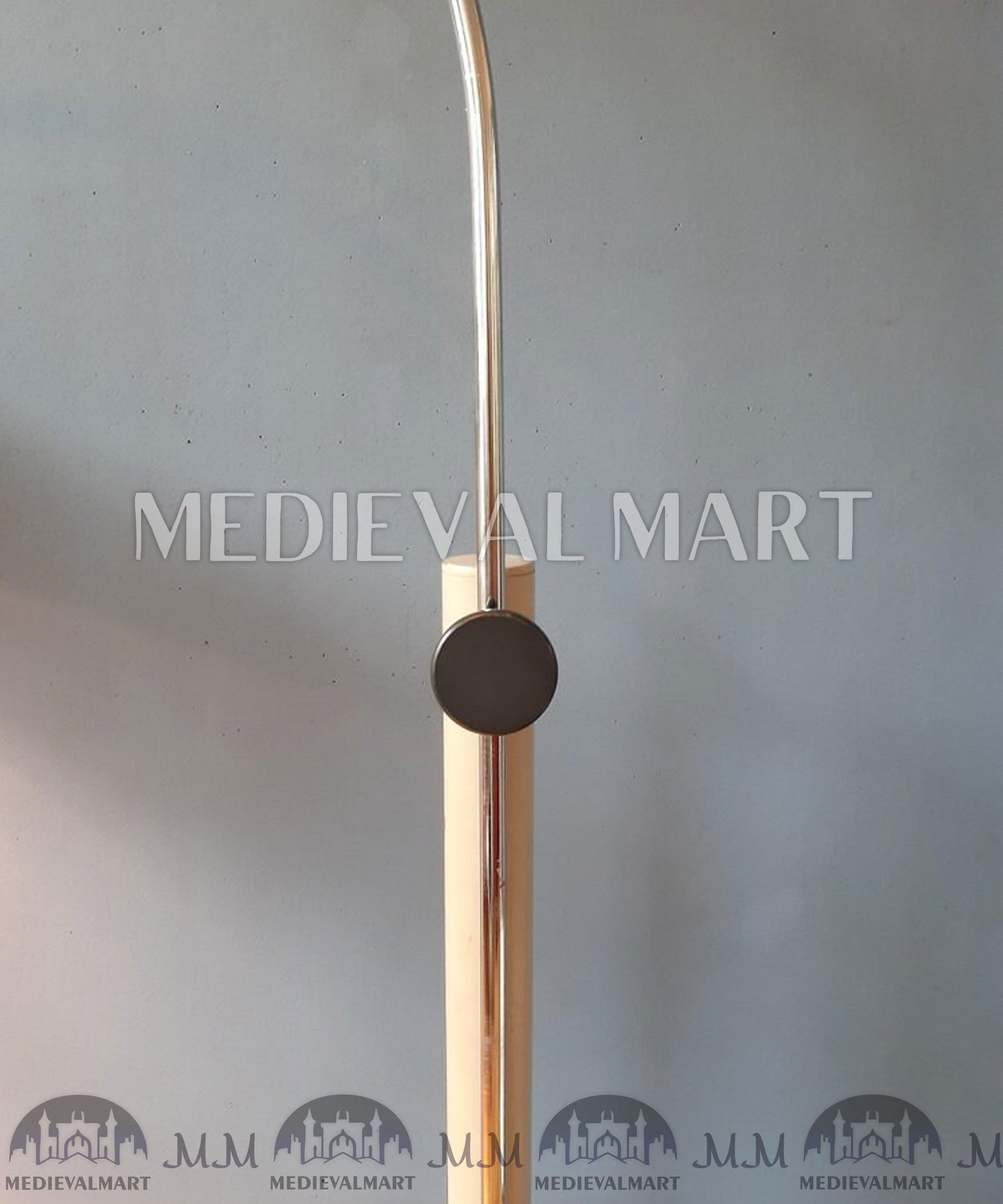 MEDIEVALMART AU Vintage Mid Century Silver Dijkstra Space Age Floor Lamp