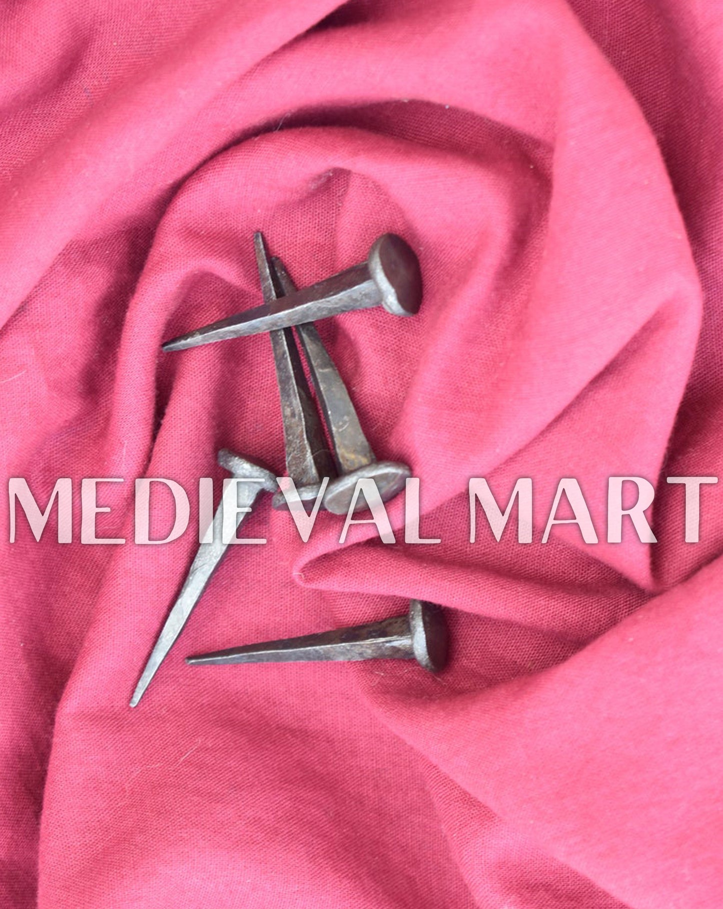 MEDIEVALMART AU Hand Forged Medieval Twisted Troll Cross Iron Pendent With Leather Cord