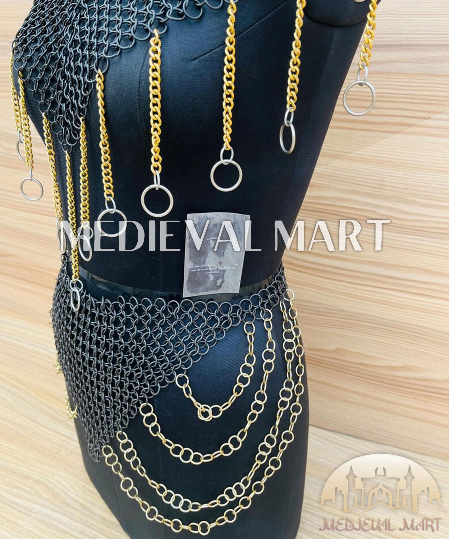 MEDIEVALMART AU Iconic Viking's Jarl Borg Iron Spikes  Battleworn Viking Wooden Shield | Gifts For Dad