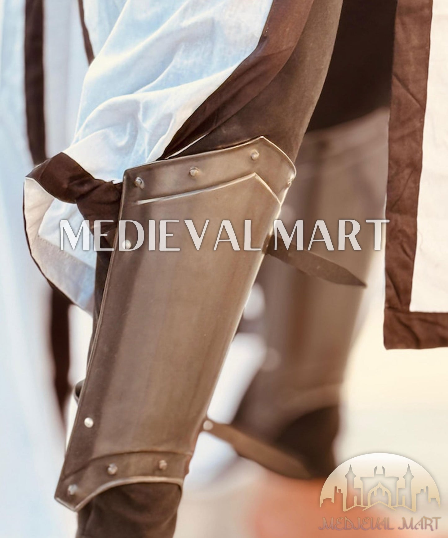 MEDIEVALMART AU Hand Forged Medieval Twisted Troll Cross Iron Pendent With Leather Cord