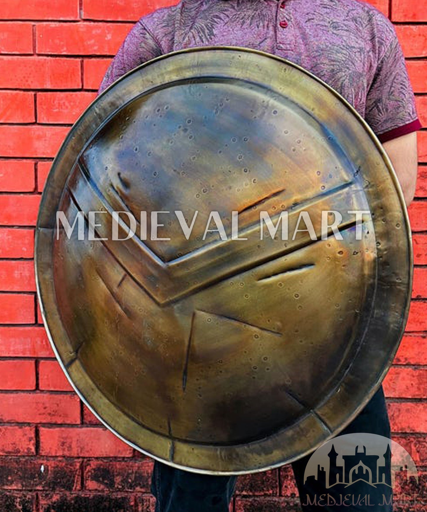 MEDIEVALMART AU First Avengers Steve Rogers Damaged Shield | Gift for Cosplayer