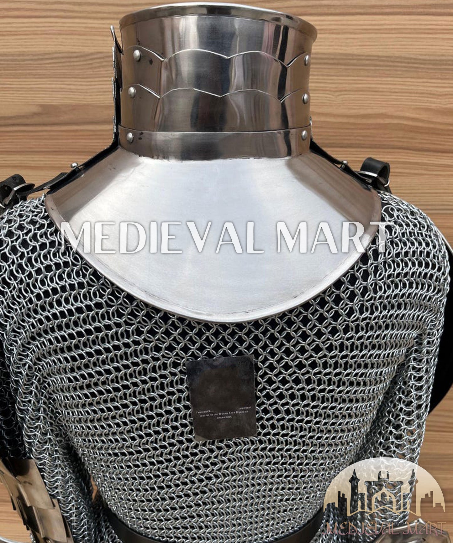 MEDIEVALMART AU Iconic Viking's Jarl Borg Iron Spikes  Battleworn Viking Wooden Shield | Gifts For Dad