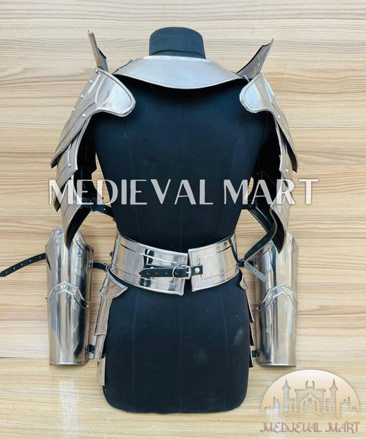 MEDIEVALMART AU Iconic Viking's Jarl Borg Iron Spikes  Battleworn Viking Wooden Shield | Gifts For Dad