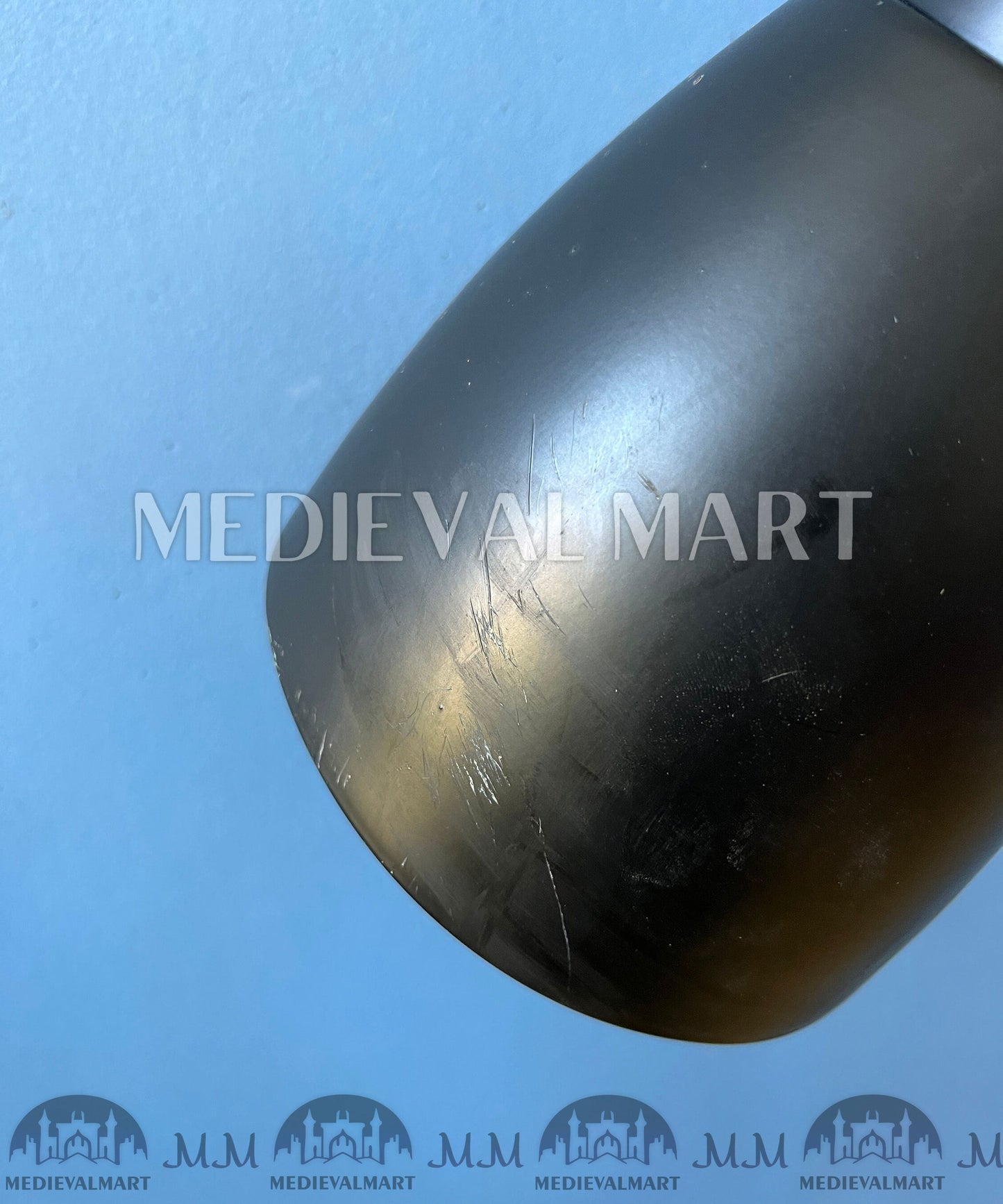 MEDIEVALMART AU European Greaves Knight English Legs Armor "Buff Polish"