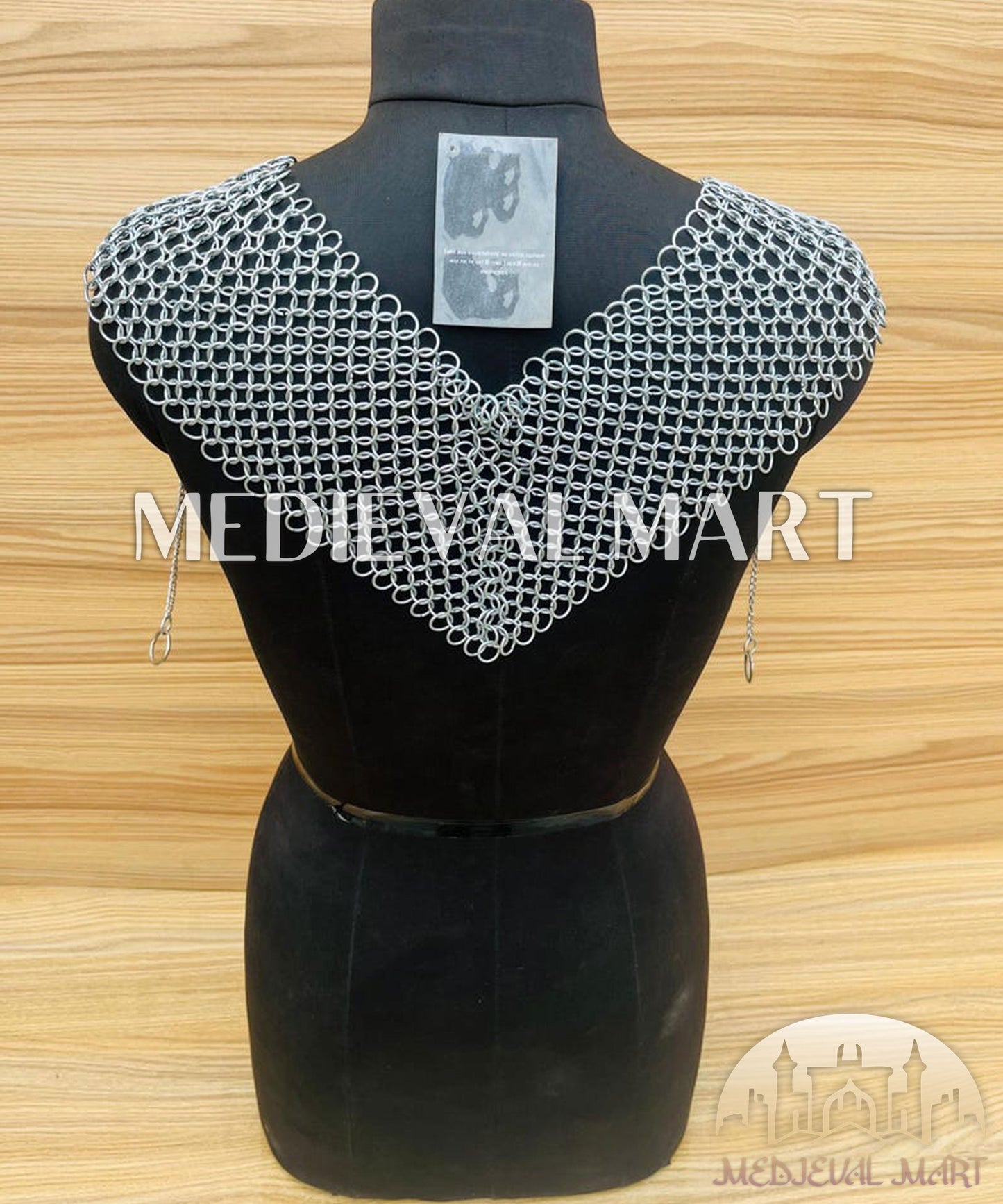 MEDIEVALMART AU Iconic Viking's Jarl Borg Iron Spikes  Battleworn Viking Wooden Shield | Gifts For Dad